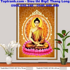 Tranh thêu Phật Adi đà